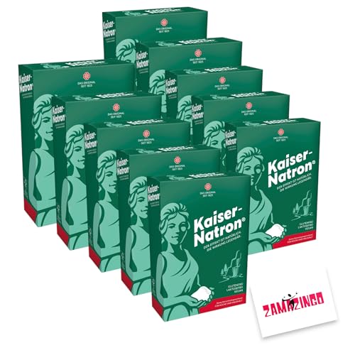 Kaiser Natron Pulver 10 x 250g | Reines Natriumhydrogencarbonat für Küche und Haushalt, Pulver, Glutenfrei, Vegan, Laktosefrei von Zama4Zingo