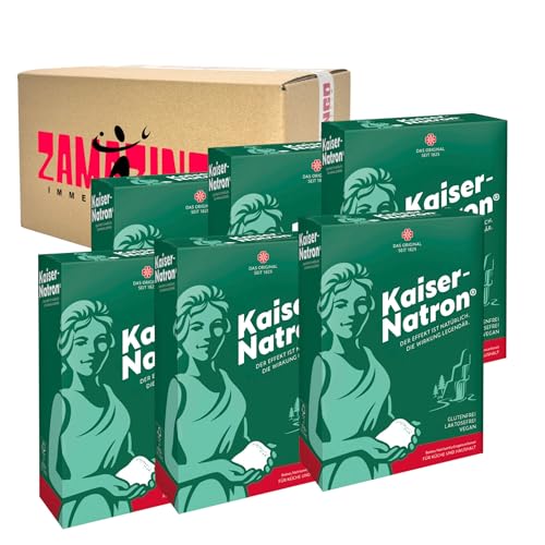 Kaiser Natron Pulver 6 x 250g | Reines Natriumhydrogencarbonat für Küche und Haushalt, Pulver, Glutenfrei, Vegan, Laktosefrei von Zama4Zingo