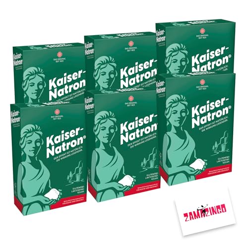 Kaiser Natron Pulver 6 x 250g | Reines Natriumhydrogencarbonat für Küche und Haushalt, Pulver, Glutenfrei, Vegan, Laktosefrei von Zama4Zingo