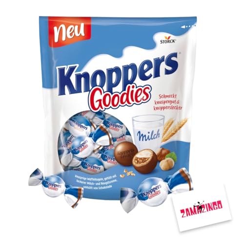 Knoppers Goodies Schoko Bons Knusprige Waffelkugel 23 stk. 180g (1er Pack) + Zama4Zingo Karte von Zama4Zingo