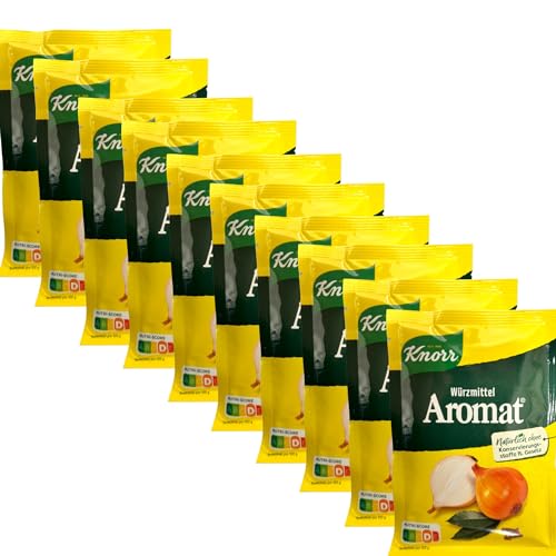 Knorr Aromat Nachfüllbeutel 100g - Natürliches Würzmittel ohne Konservierungsstoffe | Vielseitig zum Würzen und Verfeinern (10er Pack) von Zama4Zingo