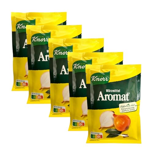 Knorr Aromat Nachfüllbeutel 100g - Natürliches Würzmittel ohne Konservierungsstoffe | Vielseitig zum Würzen und Verfeinern (5er Pack) von Zama4Zingo