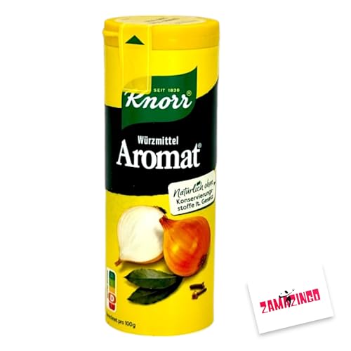 Knorr Aromat - Streusalz Natürliches Würzmittel Streuer ohne Konservierungsstoffe 100g (1er Pack) + Zama4Zingo Karte von Zama4Zingo