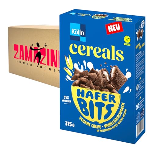Kölln Cereals Vegan Vanille Creme Hafer Bits 375g | 51% Vollkorn, Reich an Ballaststoffen | Knuspriges Frühstückserlebnis von Zama4Zingo