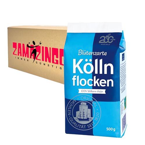 Kölln Haferflocken 500g | Blütenzarte Köllnflocken, Vegan, Reich an Ballaststoffen, Vollkornhaferflocken (Blütenzarte Flocken, 1er Pack) von Zama4Zingo