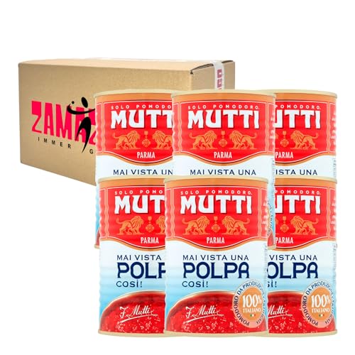 Mutti Polpa Feinstes Italienisches Tomaten-Fruchtfleisch - 400g - 6er Pack von Zama4Zingo