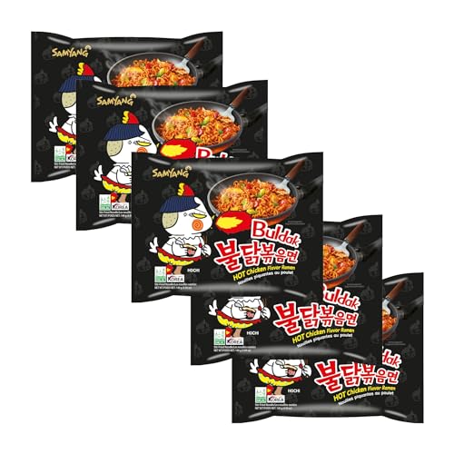 Samyang Buldak Instant Nudeln HALAL mit Hot Chicken Flavour 140g | Hot Chicken Ramen Flavour | Halal zertifiziert | Authentischer Genuss in jeder Packung (5er Pack) (Hot Chicken) von Zama4Zingo