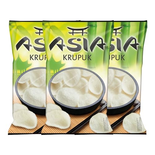 XOX Asia Krupuk Krabbenchips 100g | Knusprige Krabben-Snack | Authentischer Krabbengeschmack | Leckerer Genuss aus Asien (3er Pack) von Zama4Zingo