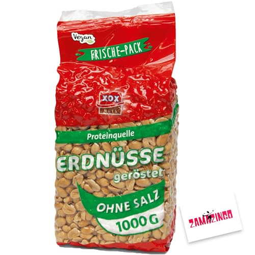 XOX Erdnüsse ungesalzen 1kg | Vakuumverpackt | 1x 1kg von Zama4Zingo