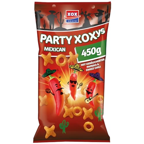 XOX Mexican Style 450g | Vegetarische Chips im Mexican Style mit geräucherter Paprika Chili Geschmack | Laktosefrei (Mexican Style, 1er Pack) von Zama4Zingo