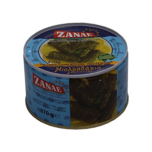 Griechische Weinblätter gefüllt mit Reis 370g Fertiggericht Zanae aus Griechenland gefüllte Wein Blätter von Zanae