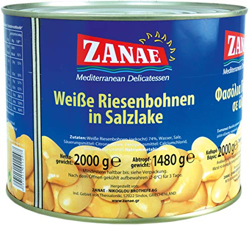 ZANAE Dicke weiße Bohnen, naturell, 2 kg von Zanae