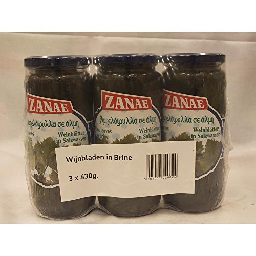 Zanae Delikatessen 'Weinblätter in Salzwasser' 3 x 430g Glas von Zanae