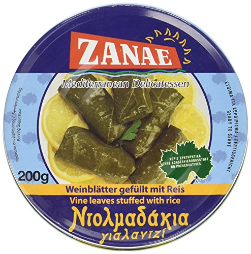 Zanae Weinblätter mit Reis, in Öl (1 x 200 g Packung) von Zanae