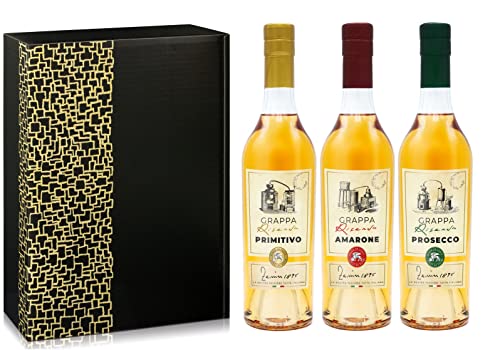 Zanin Grappa Riserva Geschenkset 3 x 0,5l 38% vol. aus Italien in Hochwertiger Geschenk Box Zanin Grappa Riserva Geschenkset 3 x 0,5l 38% vol. aus Italien in Hochwertiger Geschenk Box von Zanin