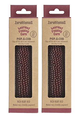 ZaraMama Gourmet Popcorn/Popcorn – Pop-A-Cob – Mikrowellen-Popcorn (Rich Ruby Red, 2 x 90g) von Zaramamas