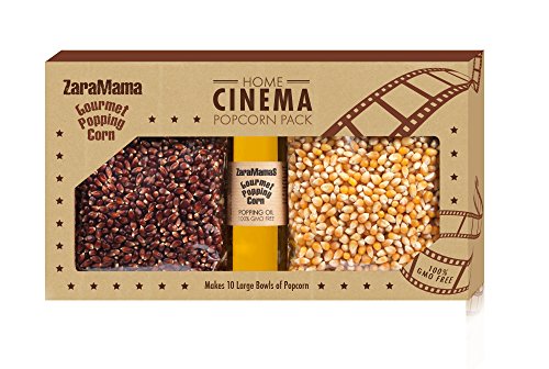 Zaramamas Cinema Pack (2 x 400g Gourmet Popcorn + 150 ml Rapsöl), 1er Pack von Zaramamas