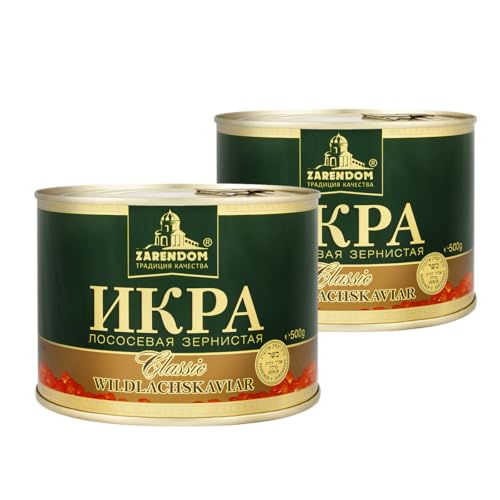 2x500g Dosen Gorbuscha Lachskaviar Zarendom Classic - roter Kaviar - caviar - икра von Zarendom