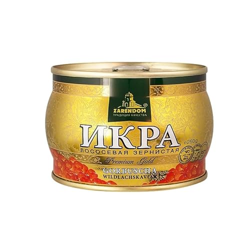 Lachskaviar Gorbuscha Zarendom Premium Gold 250g Dose - Caviar - Икра von Zarendom