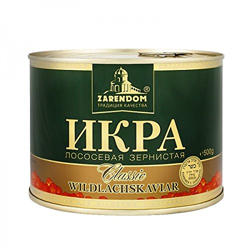 Kaviar - Zarendom Gorbuscha Lachskaviar Klassik 500 g Dose - roter Kaviar - caviar - икра von Zarendom