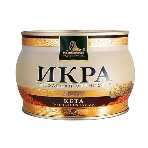 Kaviar - Zarendom Keta Lachskaviar Premium 400 g Dose - roter Kaviar - caviar - икра von Zarendom