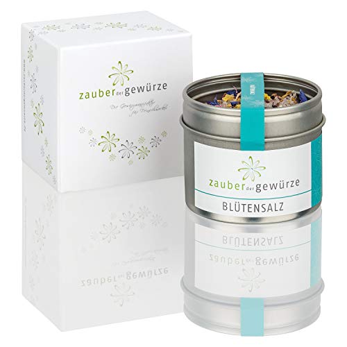 Zauber der Gewürze Blütensalz 1-er Geschenkbox | Gewürze Geschenkset mit einem Gourmet-Salz in Premiumqualität, als Geschenk für Hobbyköche & Genießer, 75 g von Zauber der Gewürze