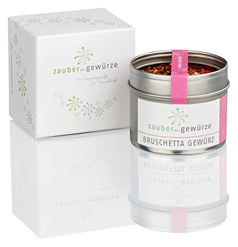 Zauber der Gewürze Bruschetta Gewürz 1-er Geschenkbox | Gewürze Geschenkset mit einem italienischen Gewürz in Premiumqualität, als Geschenk für Hobbyköche & Genießer, 40 g von Zauber der Gewürze