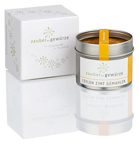 Zauber der Gewürze Ceylon Zimt 1-er Geschenkbox | Aromatischer Zimt gemahlen in Premiumqualität, Gewürze Geschenkset für Hobbyköche & Genießer, 50 g von Zauber der Gewürze