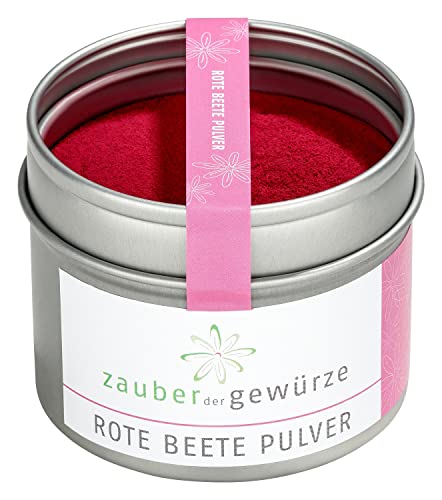 Zauber der Gewürze Rote Beete Pulver - Superfood für Smoothies, Gemüsesäfte, Joghurt, getrocknet und gemahlen - zum Kochen und Färben, Top-Qualität in wiederverschließbarer Dose, 80 g Zauber der Gewürze Rote Beete Pulver - Superfood für Smoothies, Gemüsesäfte, Joghurt, getrocknet und gemahlen - zum Kochen und Färben, Top-Qualität in wiederverschließbarer Dose, 80 g von Zauber der Gewürze