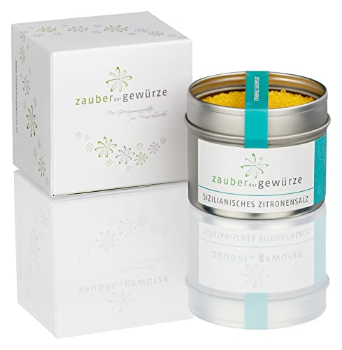 Zauber der Gewürze Sizilianisches Zitronensalz 1-er Geschenkbox | Gewürze Geschenkset mit einem edlen Gourmet-Salz in Premiumqualität, als Geschenk für Hobbyköche & Genießer, 30 g von Zauber der Gewürze