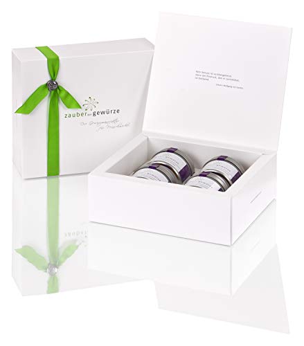 Zauber der Gewürze Around the world Gewürze Geschenkset | Gewürze Set mit 4 besonderen Gourmet-Gewürzen aus der ganzen Welt in Premiumqualität, als Geschenk für Frauen & Männer, 240 g von Zauber der Gewürze