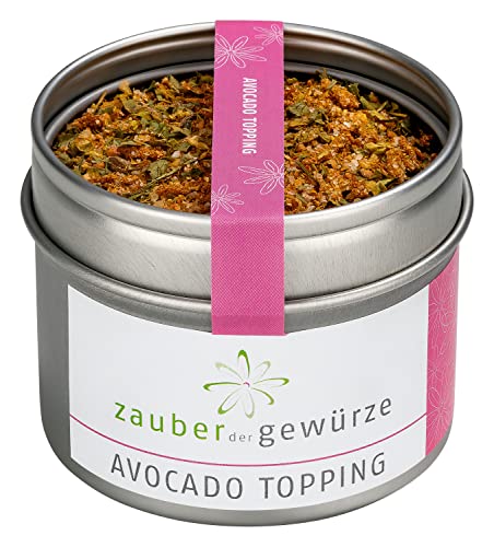 Zauber der Gewürze Avocado Topping - Gewürz für Avocado- Gerichte wie Avocado-Brot, Guacamole, wiederverschließbare Aroma-Dose, 60 g von Zauber der Gewürze