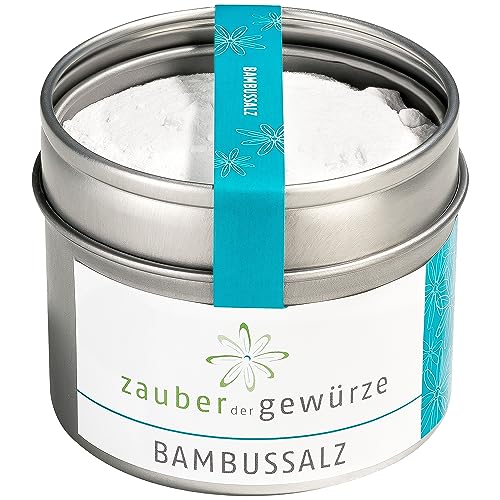 Zauber der Gewürze Bambussalz, Bambus Salz aus Korea, fein, 2 mal gebrannt, Top-Qualität in wiederverschließbarer Aroma-Dose, 105 g von Zauber der Gewürze