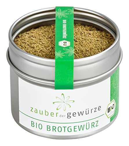 Zauber der Gewürze Bio Brotgewürz Bio – Brotgewürzmischung zum Backen, perfekt für Roggen-, Sauerteig- und Vollkornbrote, 55 g von Zauber der Gewürze