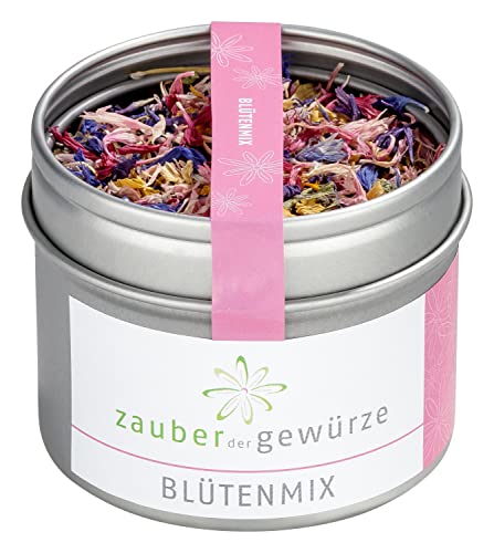 Zauber der Gewürze | Blütenmix, Blütenmischung getrocknet, essbar, Blütenmix Gewürz farbenfroh, auch als Geschenk, Premium-Qualität, 5 g von Zauber der Gewürze