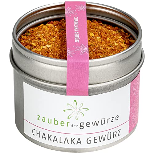 Zauber der Gewürze Chakalaka Gewürz - afrikanische Gewürzmischung für Dips & Saucen, als Marinade oder Grillgewürz zum Grillen von Fleisch, Gemüse u.v.m, wiederverschließbare Aroma-Dose, 75 g von Zauber der Gewürze