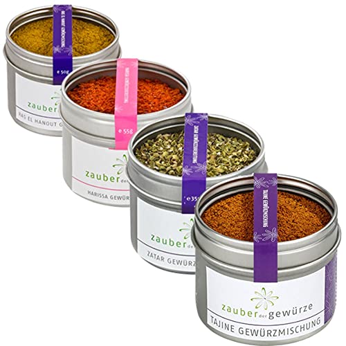 Zauber der Gewürze Das Orient Gewürze Set | 4 orientalische Gewürze im Gewürzset, Premium-Qualität, Gewürze Geschenkset für Frauen & Männer oder als Geschenk für Hobbyköche & Genießer, 200 g von Zauber der Gewürze