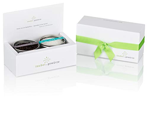 Zauber der Gewürze Pfeffer & Salz Gewürze Geschenkset | Gewürze Set mit 2 edlen Gourmet-Gewürzen in Premiumqualität, als Geschenk für Frauen & Männer, 160 g Zauber der Gewürze Pfeffer & Salz Gewürze Geschenkset | Gewürze Set mit 2 edlen Gourmet-Gewürzen in Premiumqualität, als Geschenk für Frauen & Männer, 160 g von Zauber der Gewürze