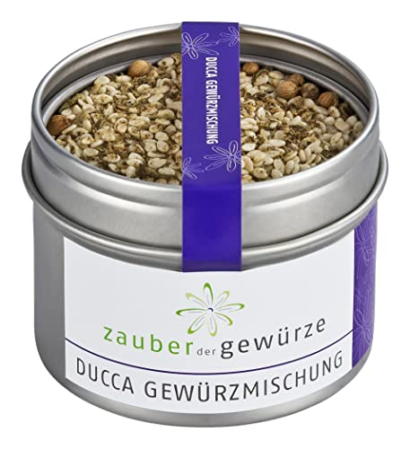 Zauber der Gewürze Ducca Gewürzmischung – Gewürz Allrounder mit nussigem Sesam-Aroma, ideal als Dip zu Fladenbrot, für Gemüse oder als knusprige Panade für Fleisch, Fisch und Geflügel, 60 g von Zauber der Gewürze