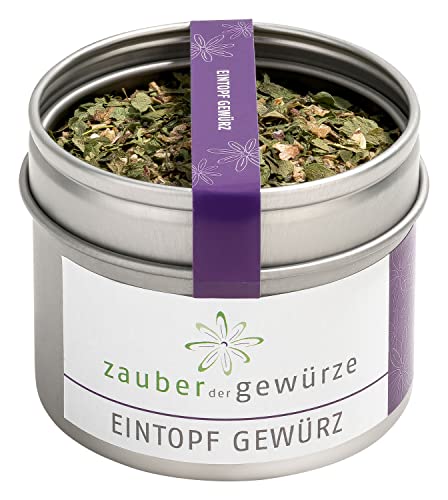Zauber der Gewürze Eintopf Gewürz - Allrounder Gewürz für Eintopf mit Fleisch, vegetarisch oder vegan, Top-Qualität in wiederverschließbarer Aroma-Dose, 40 g Zauber der Gewürze Eintopf Gewürz - Allrounder Gewürz für Eintopf mit Fleisch, vegetarisch oder vegan, Top-Qualität in wiederverschließbarer Aroma-Dose, 40 g von Zauber der Gewürze