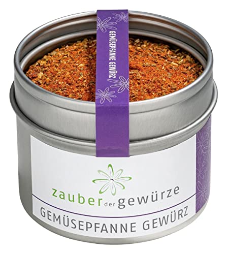 Zauber der Gewürze Gemüsepfanne Gewürz, Gemüsepfanne Gewürzmischung, lecker auch für andere Gemüsegerichte, Auflauf und Gratin, Premium-Qualität in wiederverschließbarer Aroma-Dose, 70 g Zauber der Gewürze Gemüsepfanne Gewürz, Gemüsepfanne Gewürzmischung, lecker auch für andere Gemüsegerichte, Auflauf und Gratin, Premium-Qualität in wiederverschließbarer Aroma-Dose, 70 g von Zauber der Gewürze