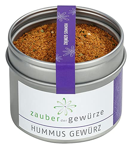 Zauber der Gewürze Hummus Gewürz, nordafrikanische Gewürzmischung für den Kichererbsen-Dip Hummus, auch für Falafel und Sesammus, Premium-Qualität in wiederverschließbarer Aroma-Dose, 50 g von Zauber der Gewürze