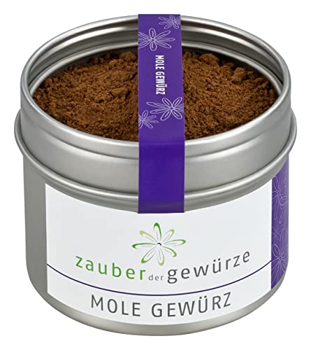 Zauber der Gewürze Mole Gewürz – Mexikanische Gewürzmischung mit Kakao und Chili, ideal für Mole-Sauce und leckere Fleischgerichte, 45 g von Zauber der Gewürze