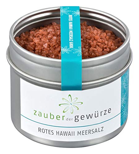 Zauber der Gewürze Rotes Hawaii Salz, Hawaiisalz rot, Rotes Hawaii Meersalz, Alaea Red, Premium-Qualität in wiederverschließbarer Aroma-Dose, 130 g von Zauber der Gewürze