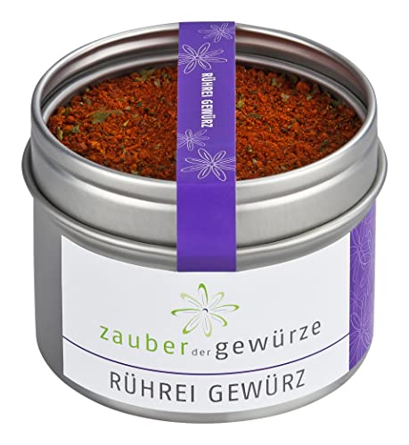 Zauber der Gewürze Rührei Gewürz - Gewürzmischung für klassisches Rührei, Spiegeleier und Omelette, Spitzen-Qualität in wiederverschließbarer Aroma-Dose, 40 g von Zauber der Gewürze