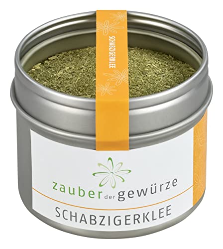 Zauber der Gewürze Schabzigerklee - Brotklee, Käseklee gemahlen als Brotgewürz für Käsegerichte, Suppen & Saucen oder Kräuterquark, Spitzen-Qualität in wiederverschließbarer Aroma-Dose, 35 g Zauber der Gewürze Schabzigerklee - Brotklee, Käseklee gemahlen als Brotgewürz für Käsegerichte, Suppen & Saucen oder Kräuterquark, Spitzen-Qualität in wiederverschließbarer Aroma-Dose, 35 g von Zauber der Gewürze