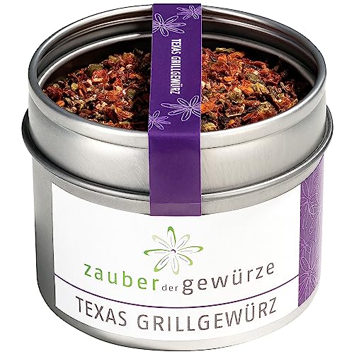 Zauber der Gewürze Texas Grillgewürz – Pfeffrig-aromatische Gewürzmischung für Steaks und Grillgerichte, ideal zum Bestreuen oder Marinieren, 50 g von Zauber der Gewürze