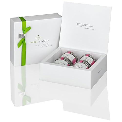 Zauber der Gewürze Weihnachtsmarkt@home Gewürze Geschenkset | Gewürze Set mit 4 winterlichen Gewürzmischungen in Premiumqualität, als Geschenk für Frauen & Männer, 260 g von Zauber der Gewürze