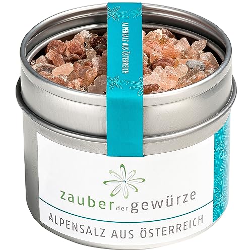 Zauber der Gewürze - naturbelassenes und aromatisches Alpen-Ursalz aus Österreich, 135g - grob, ideal für die Mühle von Zauber der Gewürze