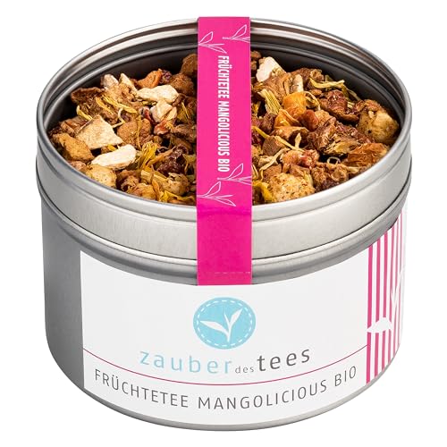 Zauber des Tees Früchtetee Mangolicious Bio – Loser Früchtetee mit Mangonote, 65 g von Zauber des Tees